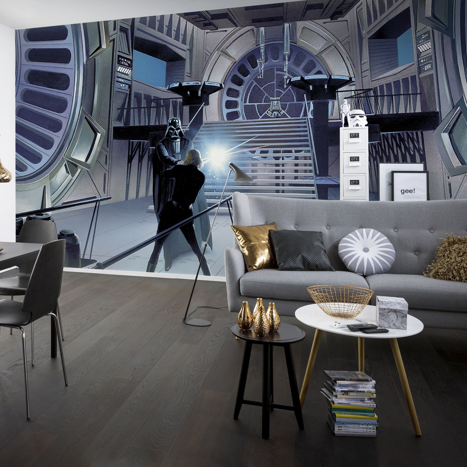 Vlies-Fototapete STAR WARS DUELL THRONEROOM - 500x250 cm