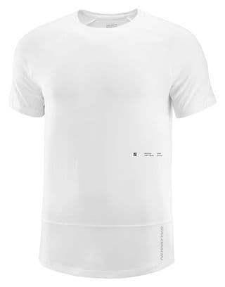 Maillot manches courtes Salomon Cross Run Graphic Blanc Homme
