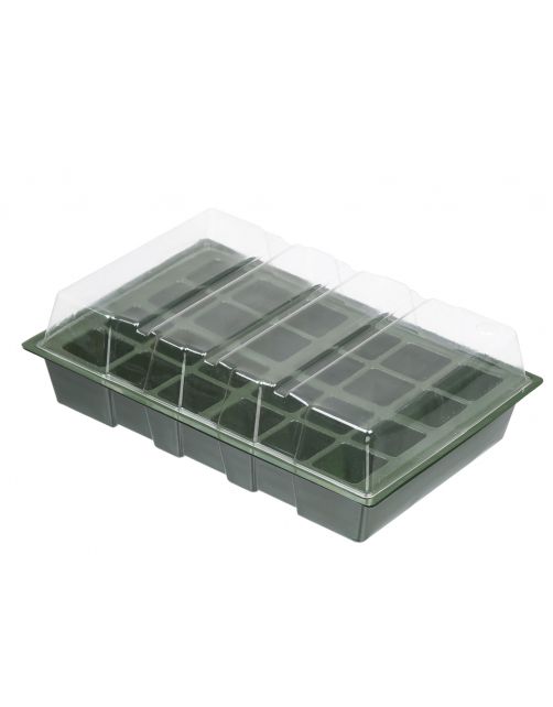 Nature Kweekbakset - Kweekbakken - 23.5x35x10.5 cm Groen Transparant 4 stuks