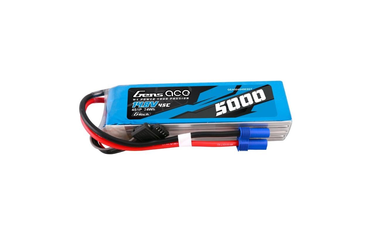 RC-Akku LiPo 5000 mAh 14.8 V 45C G-Tech4S LiPo Akku mit EC5 Stecker