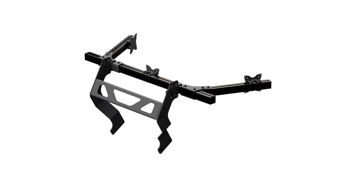 Res-TechGT Monitor Stand Integrated Triple monitorarm  (Zwart)