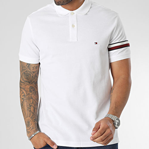 Polo Manches Courtes Global STP Placement Reg 0767 Blanc