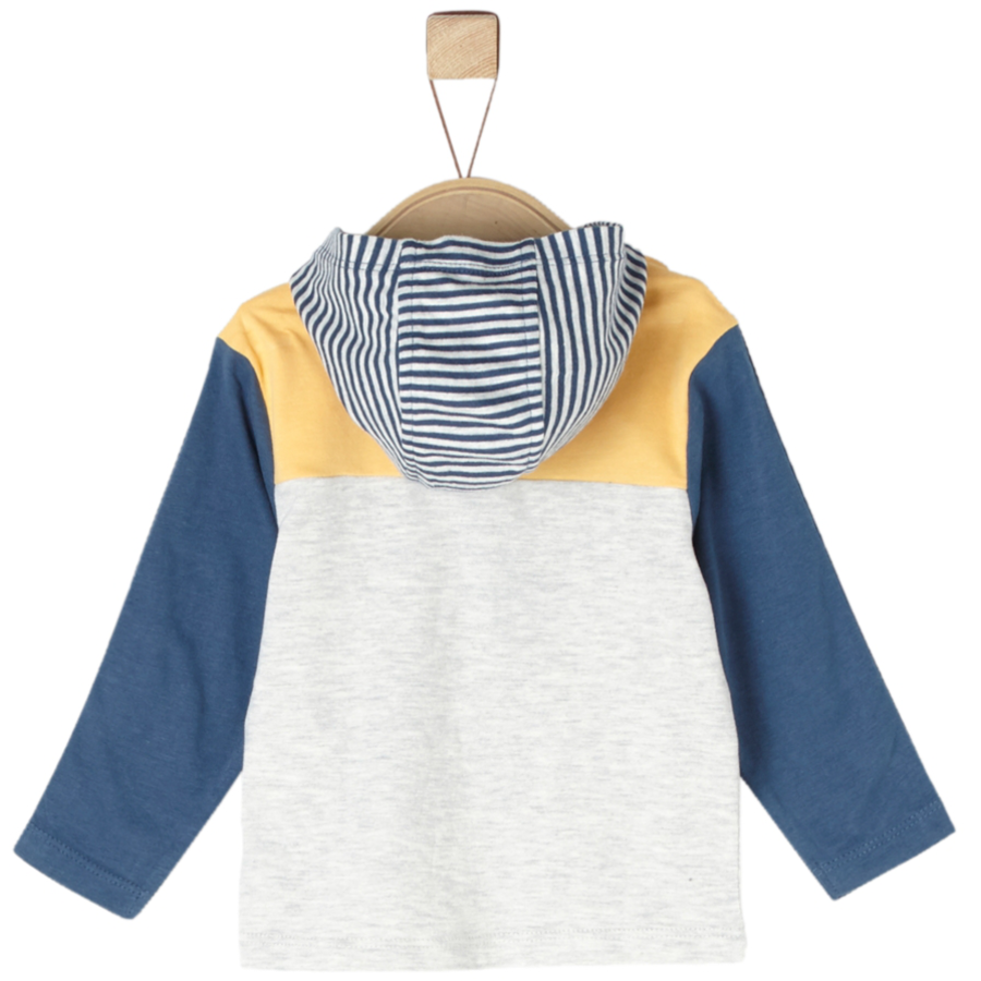 s.Oliver Boys Langarmshirt mit Kapuze ecru melange