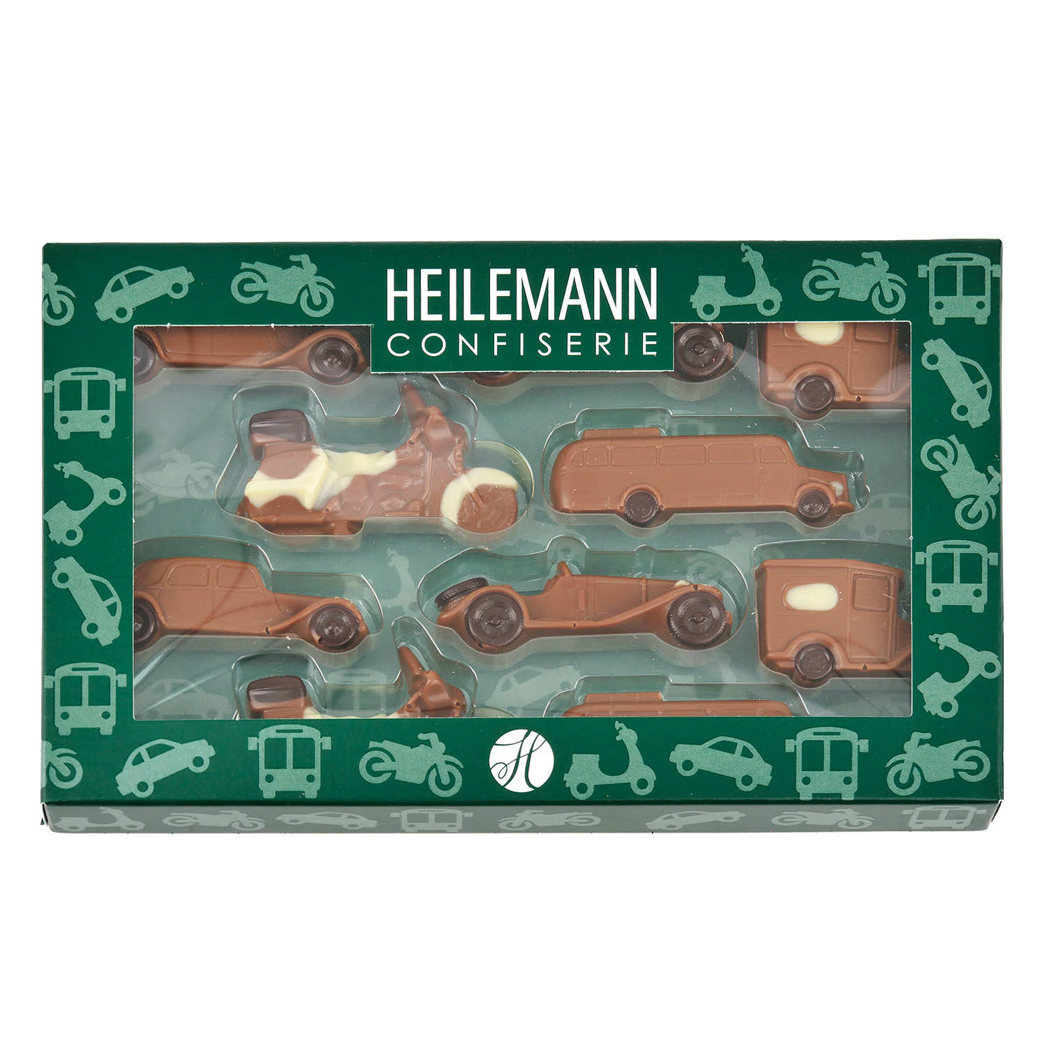Coffret véhicules rétro en chocolat