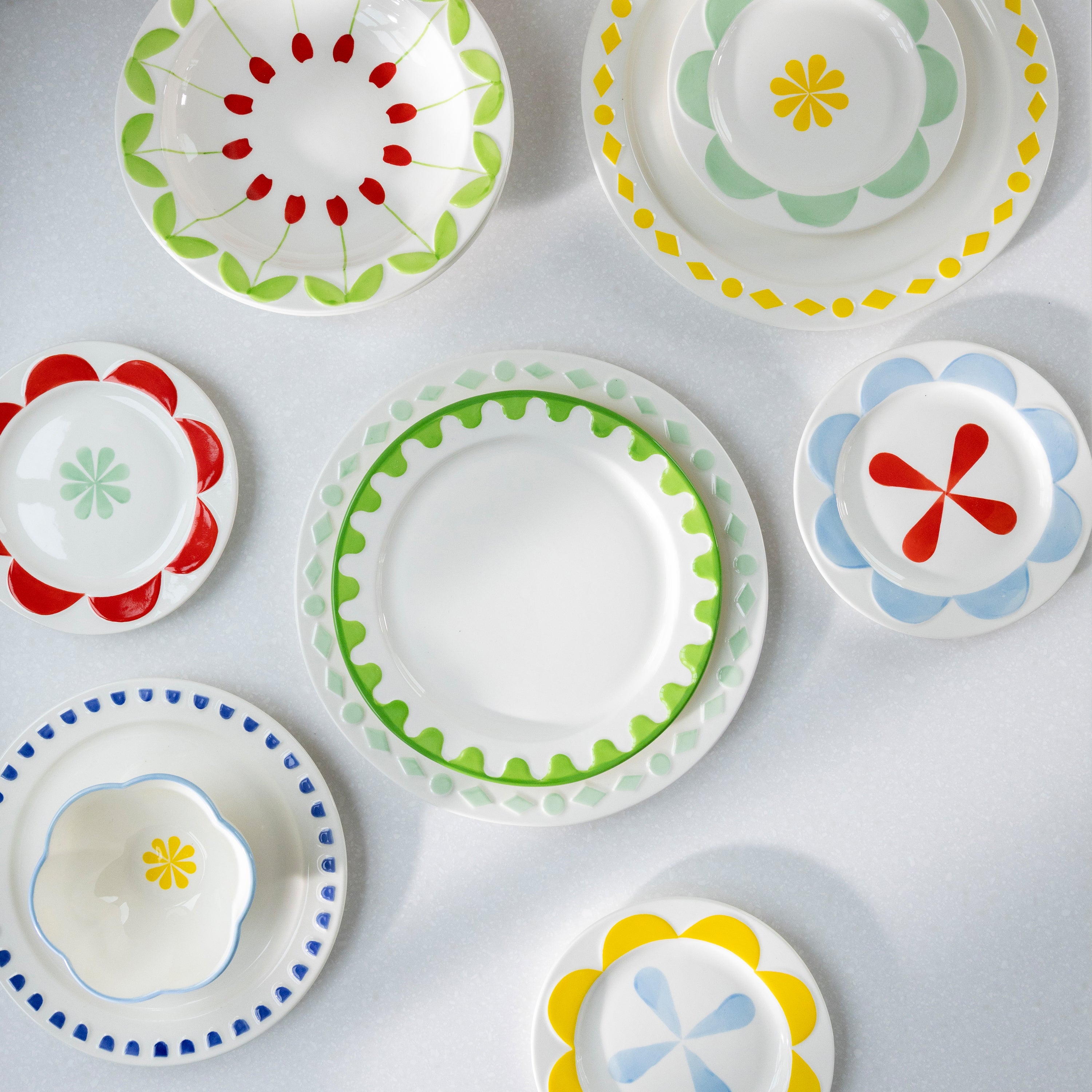 &k amsterdam Folk Bord Ã 17,5 cm - Set van 4
