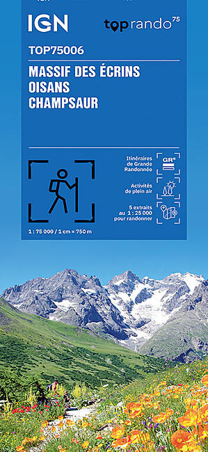IGN - TOP75006 - MASSIF DES ECRINS OISANS CHAMPSAUR IGN