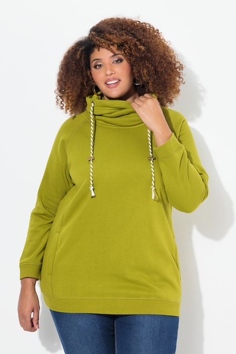 Sweatshirt, weiter Stehkragen, Taschen, Raglan-Langarm