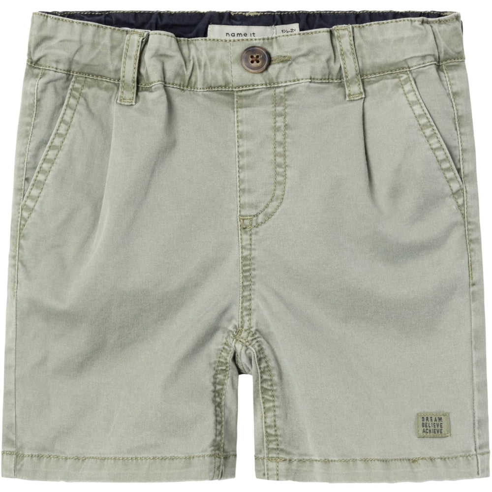 Køb Name It Oil Green Ben Jogger Twill Shorts