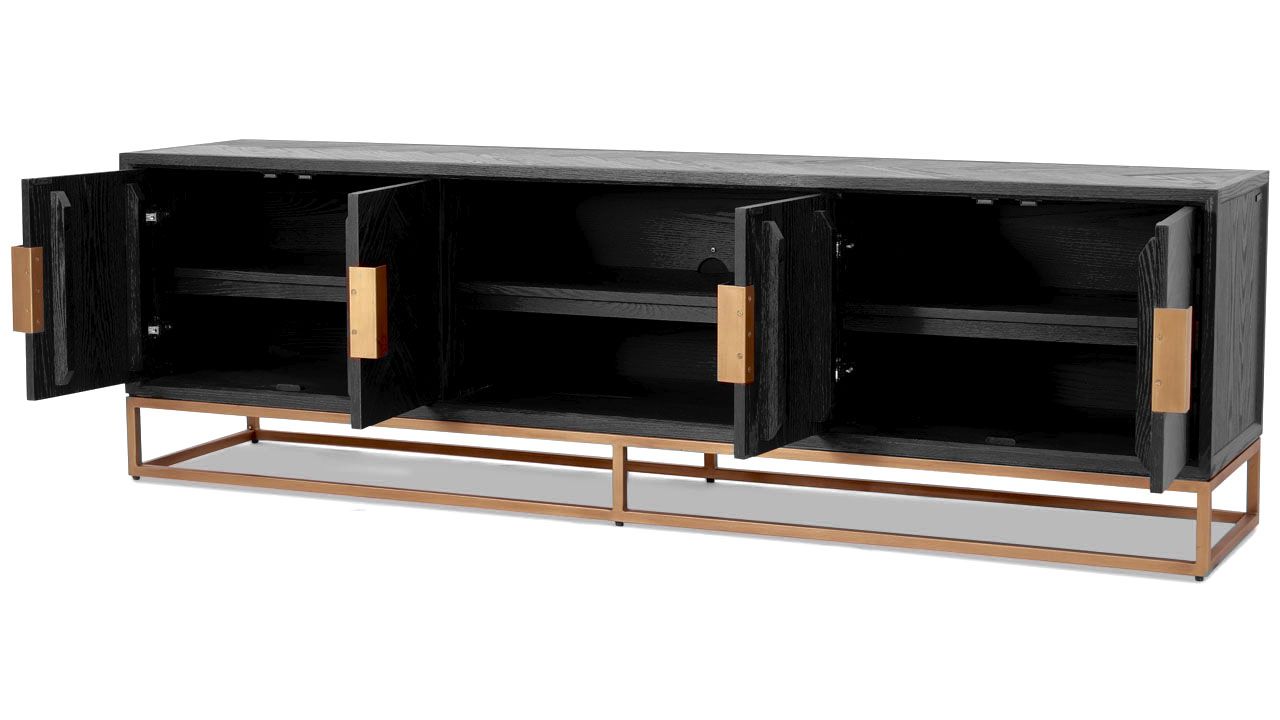 Tv-dressoir 210694 Blackbone Brass B200 x D43 x H60 cm