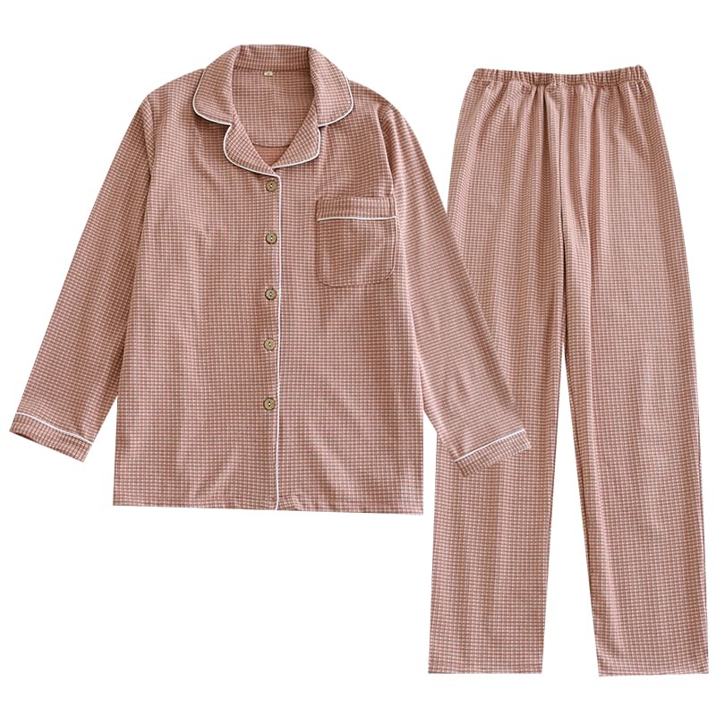 MelMount - Bijpassende pyjamaset voor koppels: geruit overhemd + broek