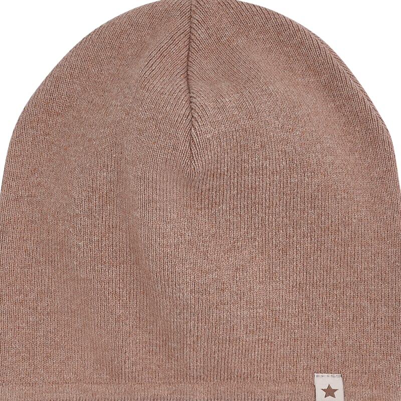Beanie Solid Knit savannah melange - Huttelihut - Rumpetroll