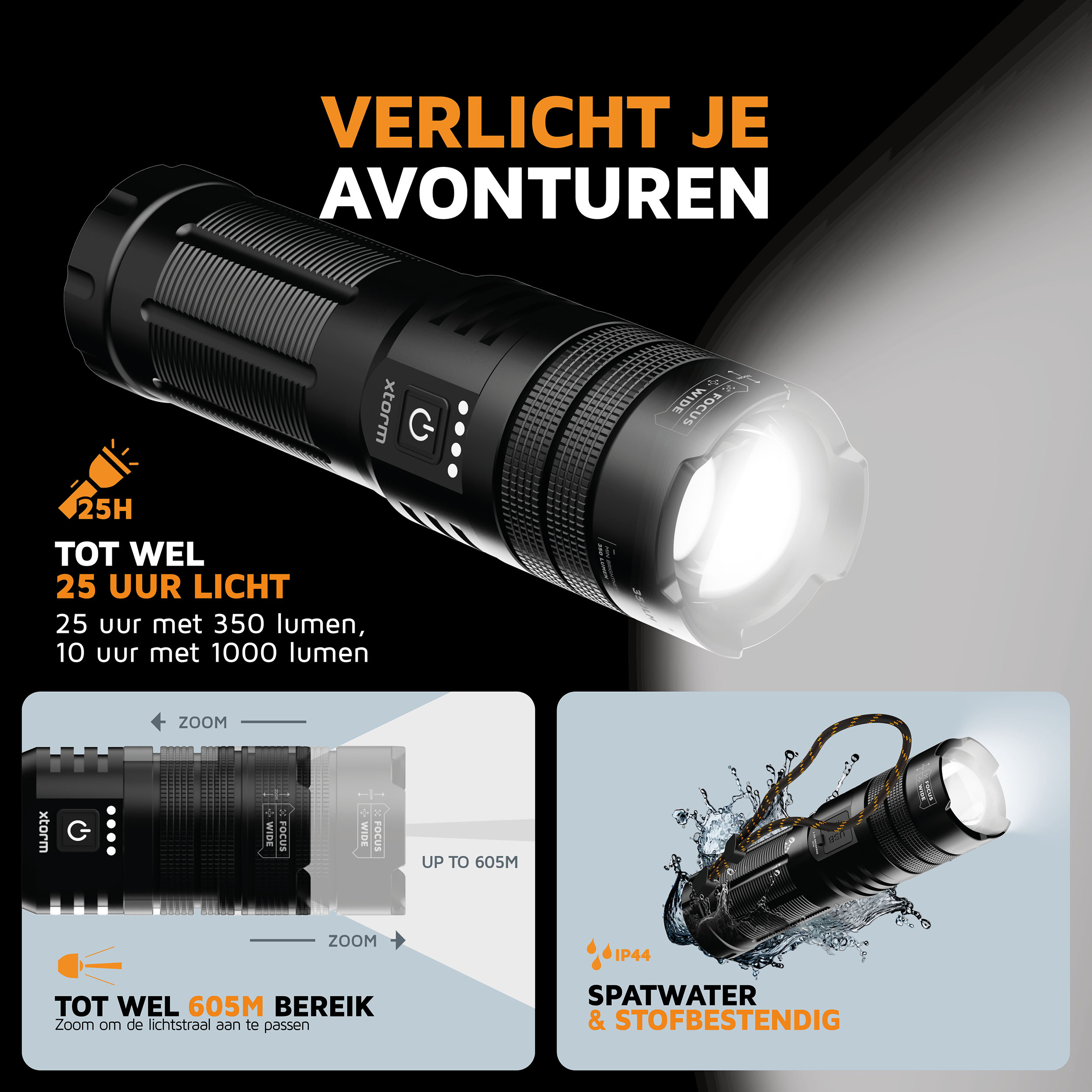 Xtorm Flashlight & Powerbank zaklamp