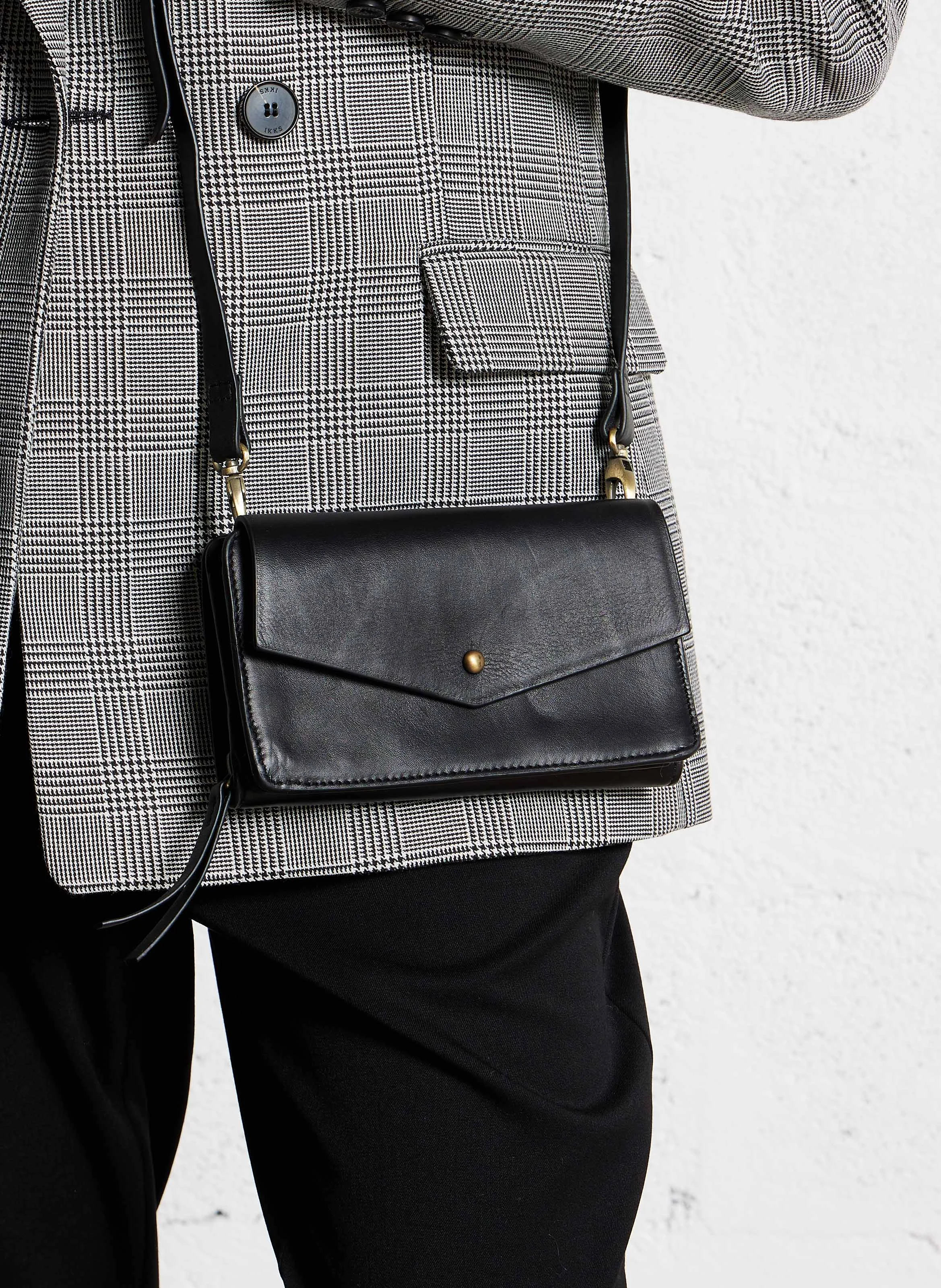 GABRIEL - Sac bandoulière en cuir | Noir