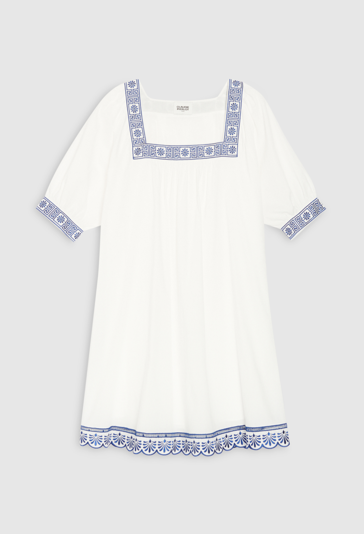Robe courte ecrue