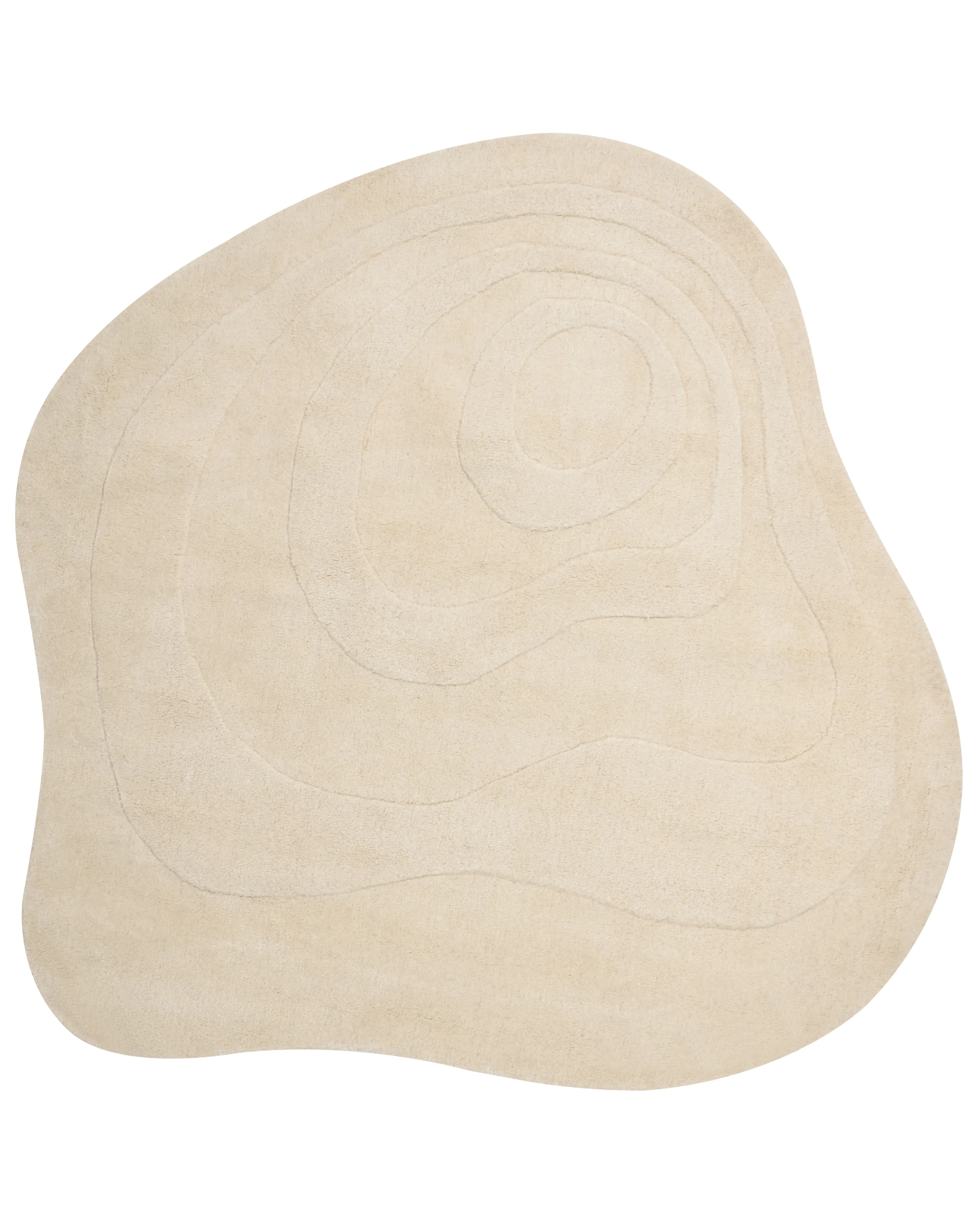 Vloerkleed GORANO Lichtbeige 160 x 160 cm Viscose