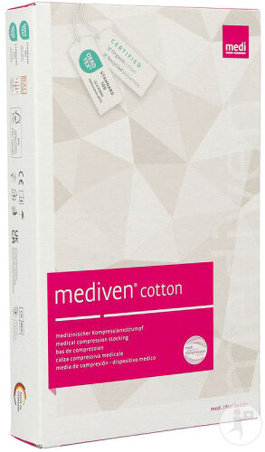 Mediven Cotton CCL2 Ad P.F. Bas De Compression Noir T5 1 Paire