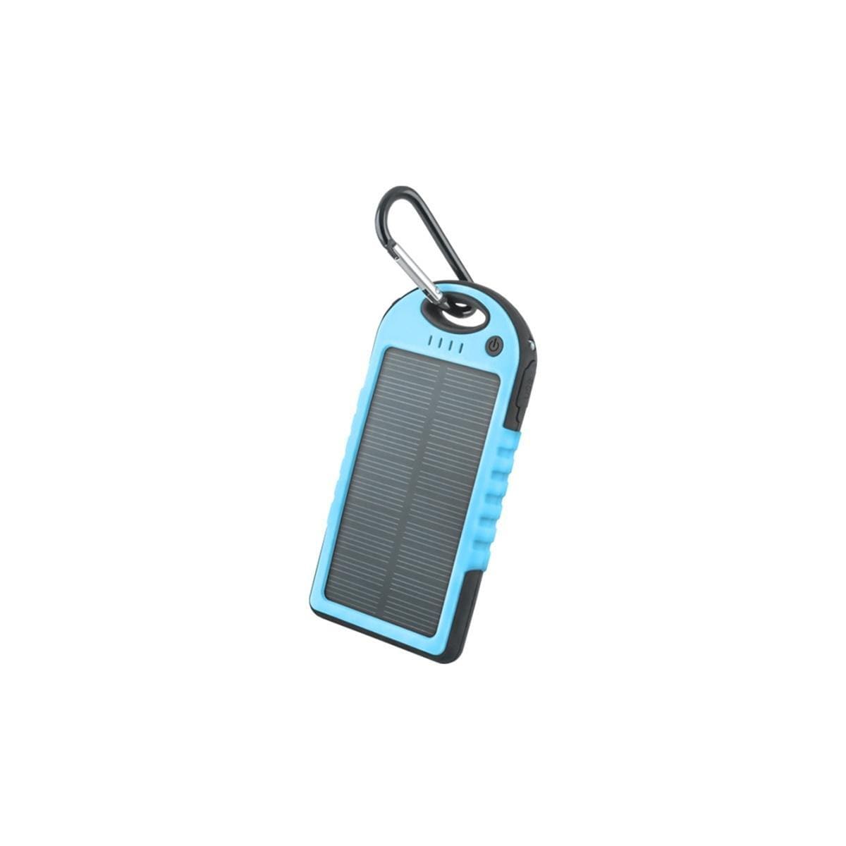 Setty powerbank med solceller, 5000 mAh, blå