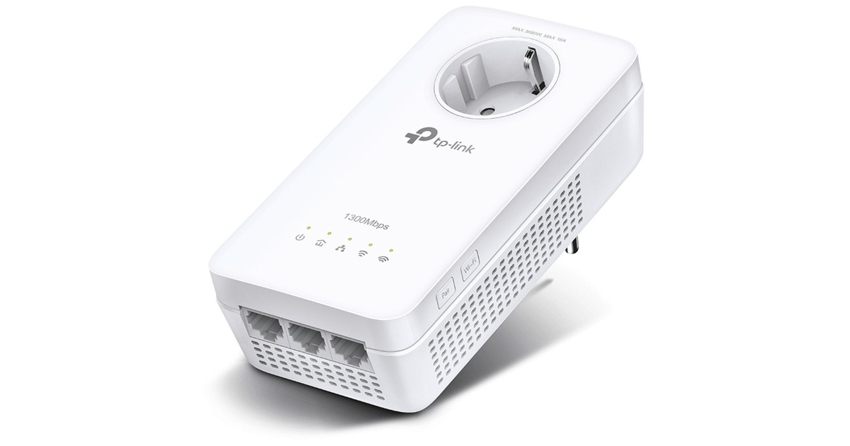 TP-LinkTL-WPA8631P AV1300 Gigabit Passthrough Powerline ac Wi-Fi Extender powerline + wlan  (Wit)