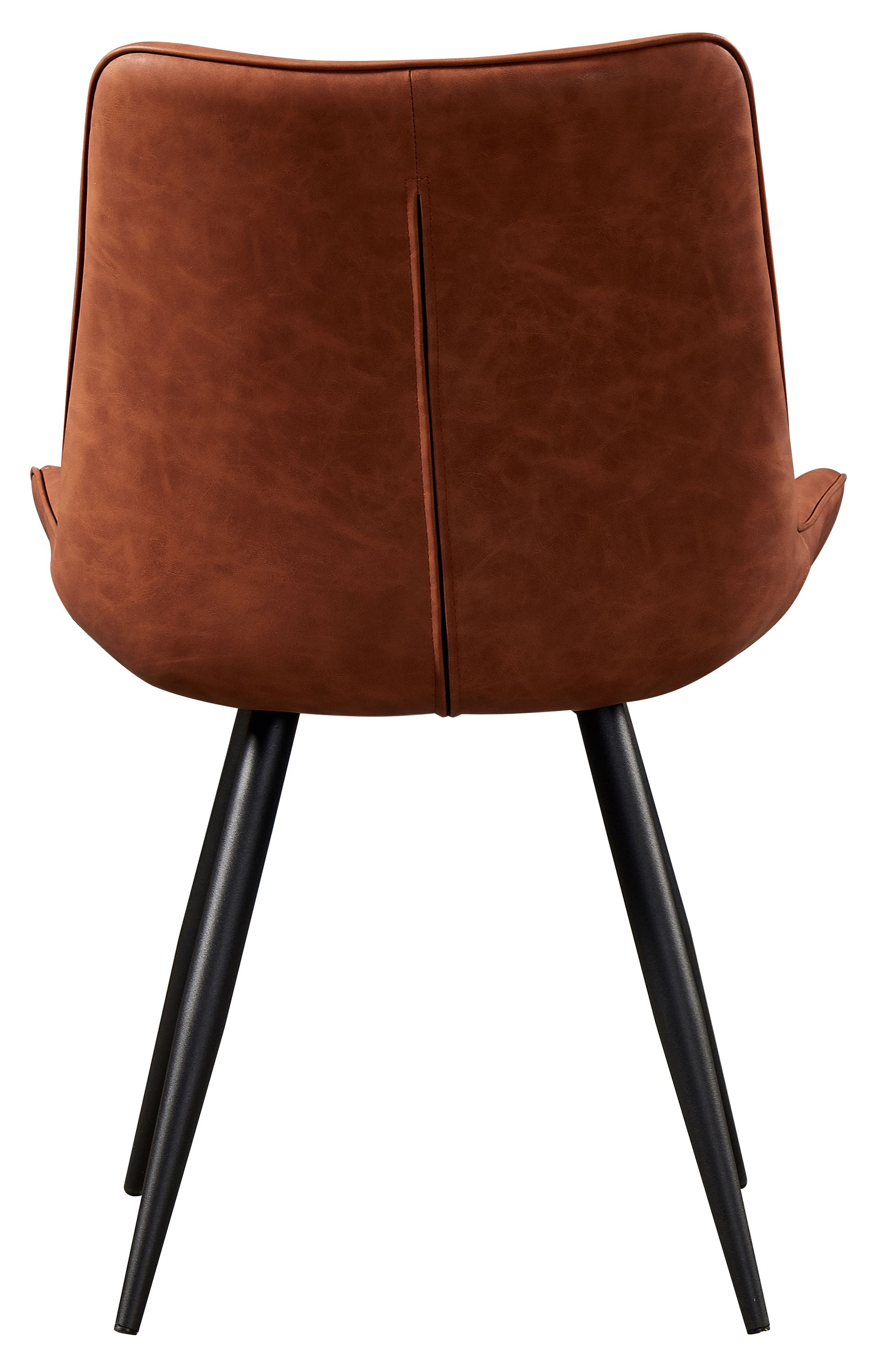 Esszimmerstuhl Leder LORENZ 2er Set braun
