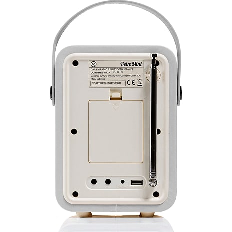 VQ Retro Mini DAB+/FM radio m. Bluetooth - grå