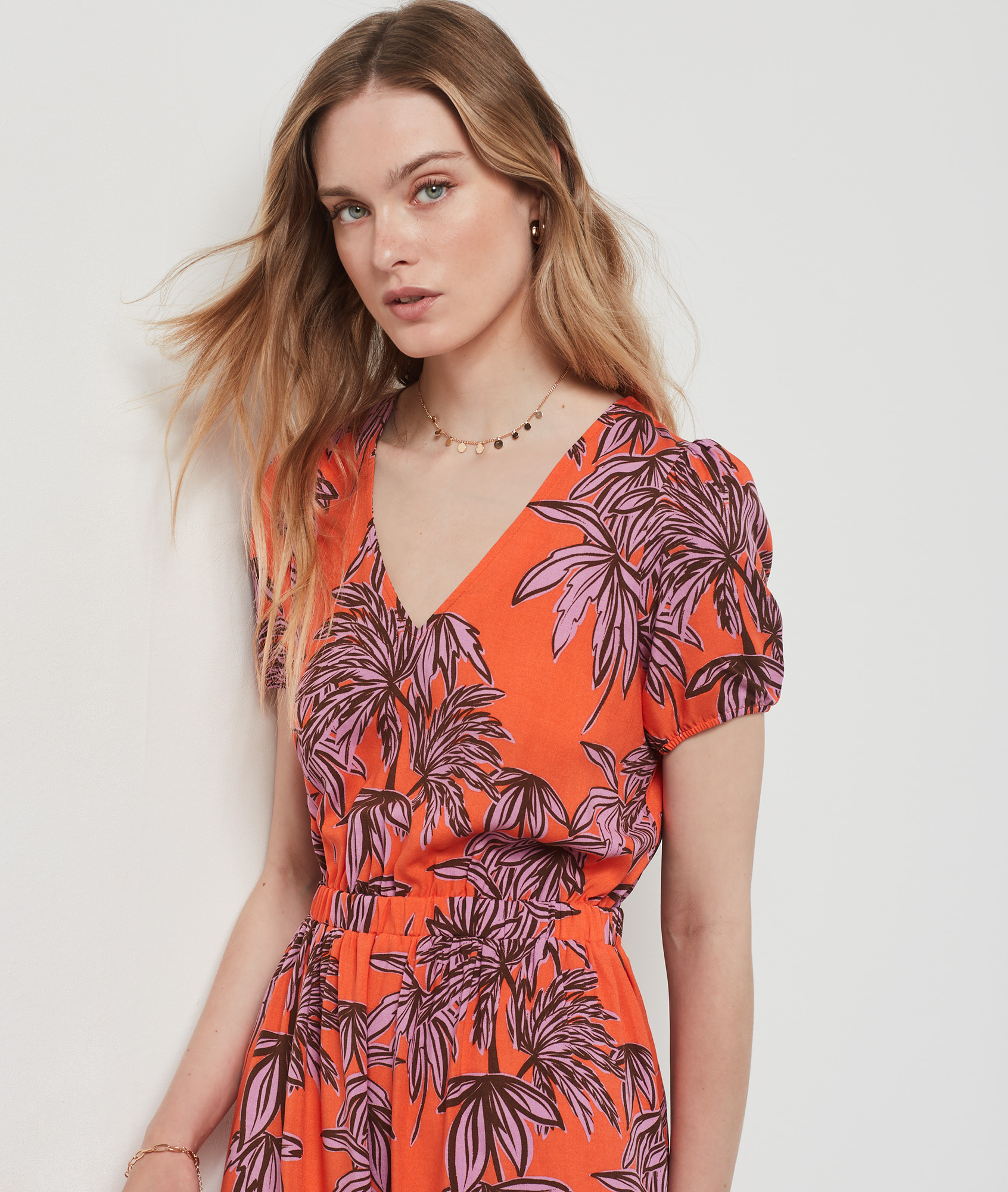 Robe longue imprimée