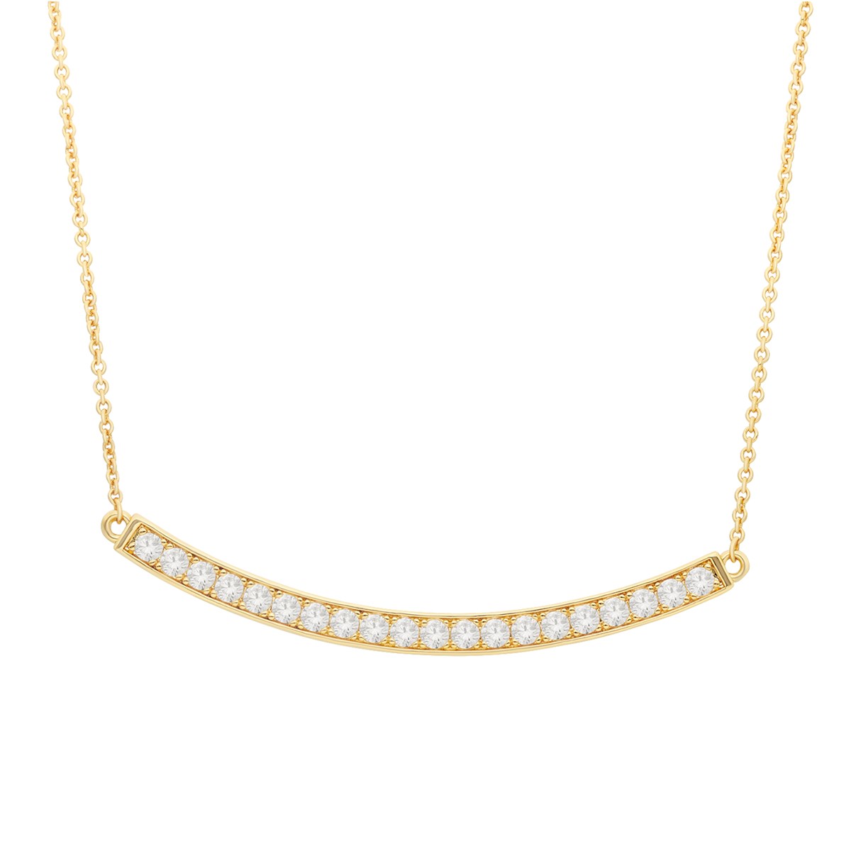 Collier Barre De Pierre Doré