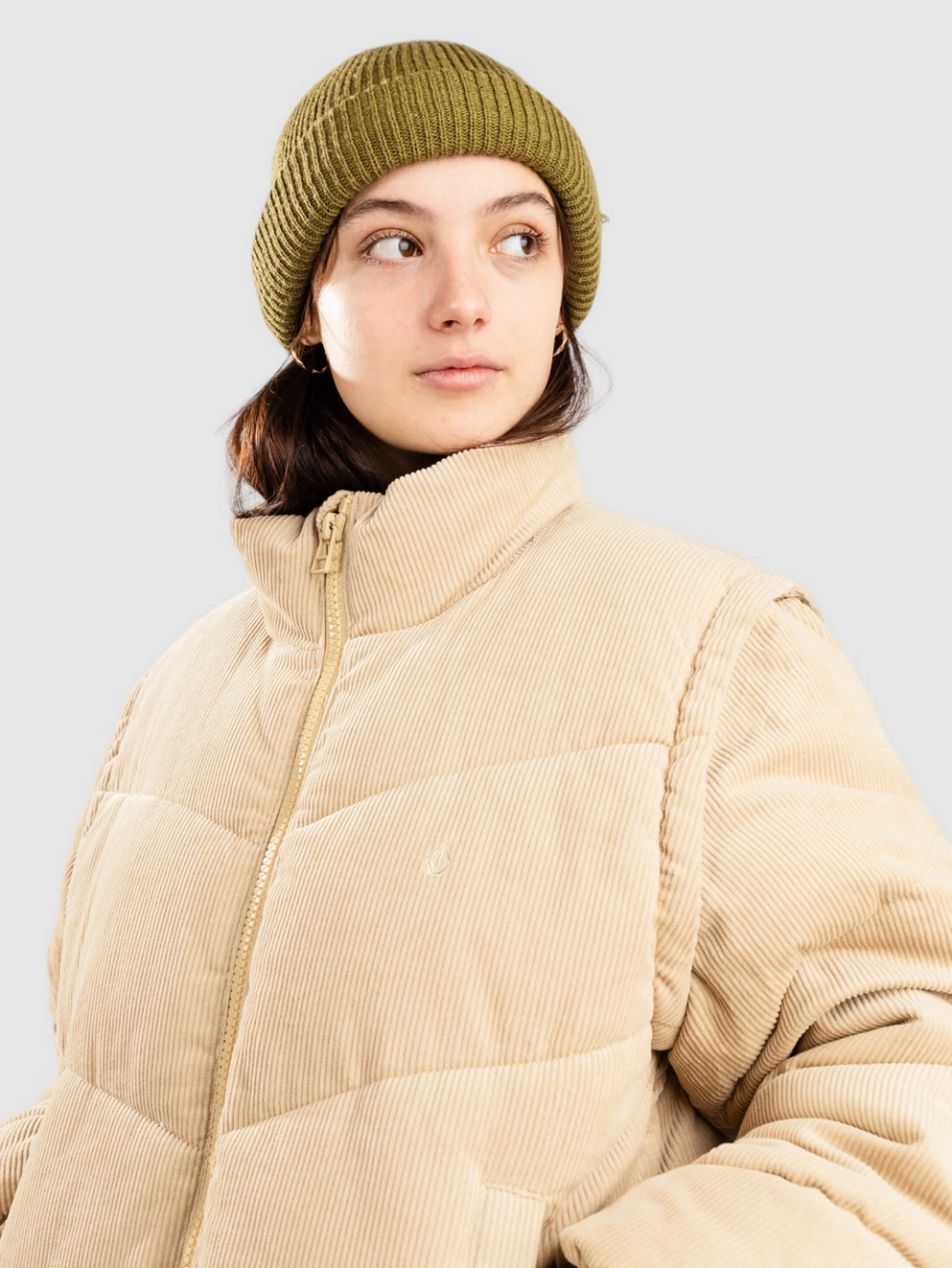 Volcom Cord'N Puff Puffer Jacket khaki