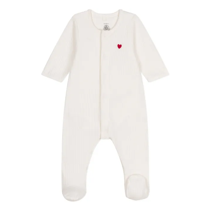 Petit Bateau Pyjama Milk Velours | Blanc