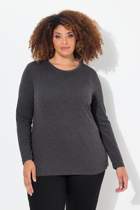 Shirt, Slim, Rundhalsausschnitt, Langarm