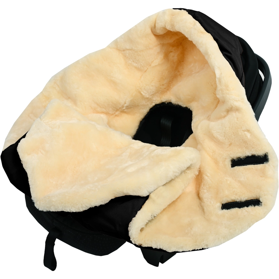 Altabebe Lammfell Umschlagdecke Schwarz