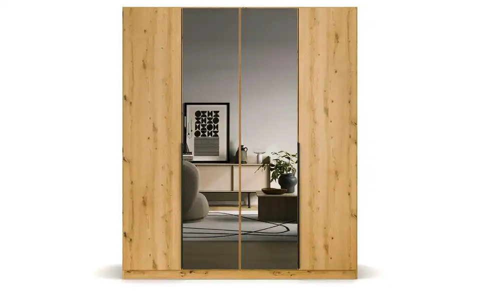 Drehtürenschrank Eiche Artisan (Nachbildung) 181 cm 4 Stück