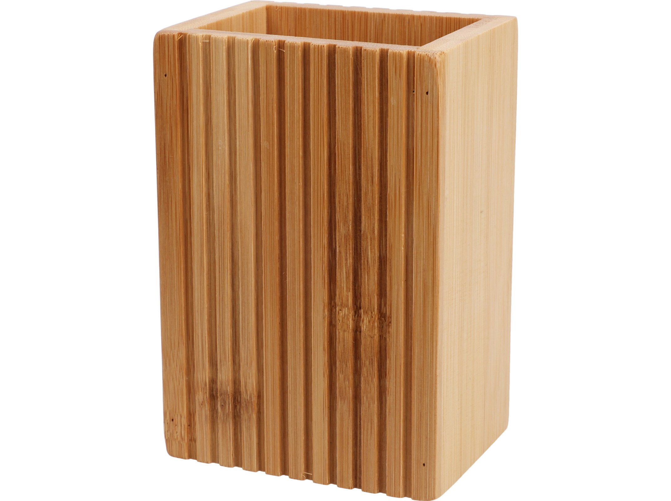 COPO PARA ESCOVA DE DENTES EM BAMBU 9X7X12.5CM