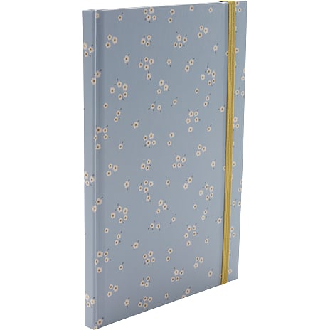Danpen notesbog A5 - blomster/blå