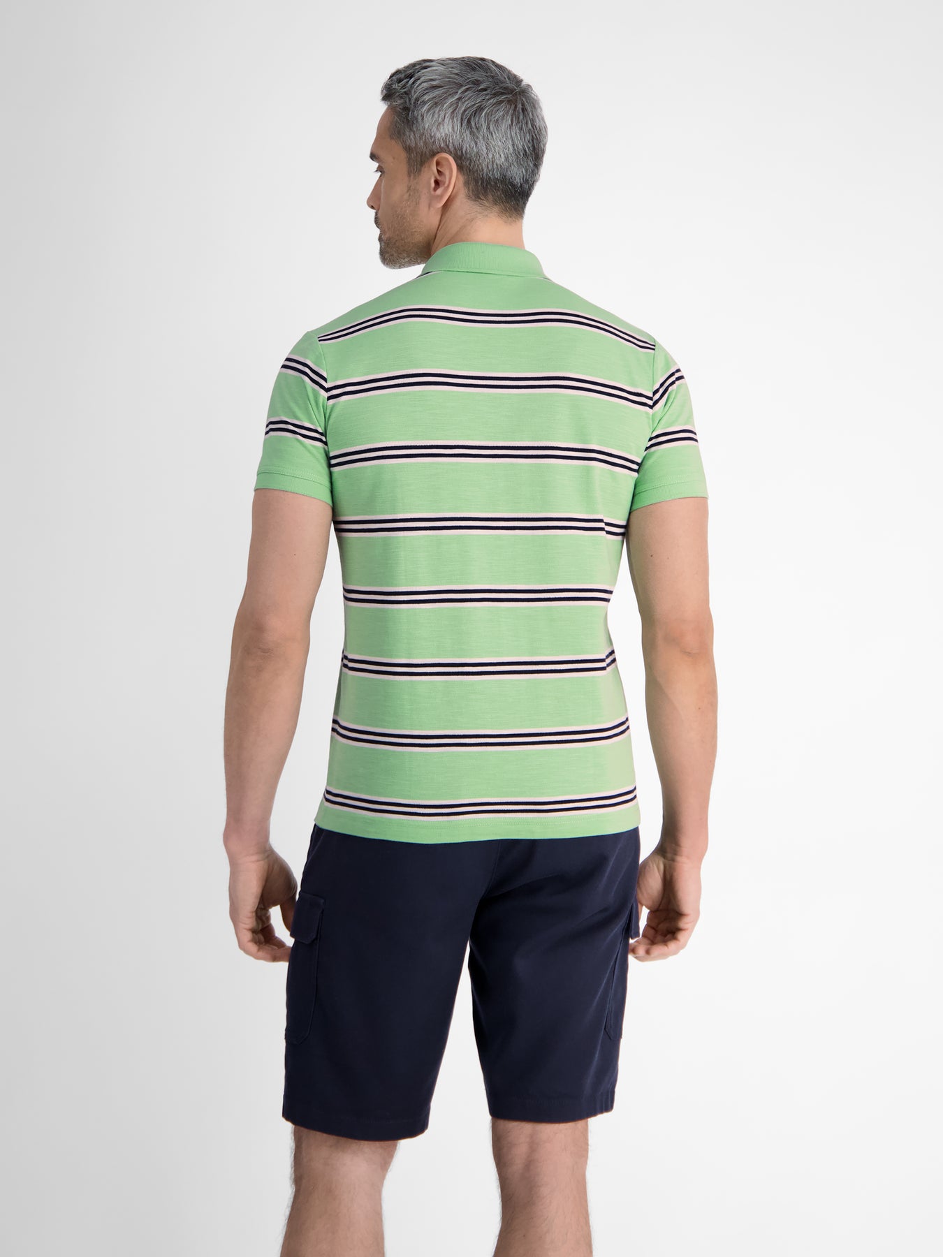 Herren Poloshirt in Rugby-Optik