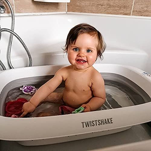 Twistshake Badewannen Faltbare für Neugeborene Kleinkind Babys, Platzsparend Klappbare