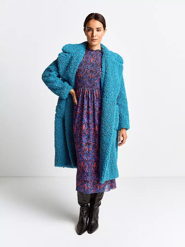 RICH & ROYAL Jacke in Felloptik blau