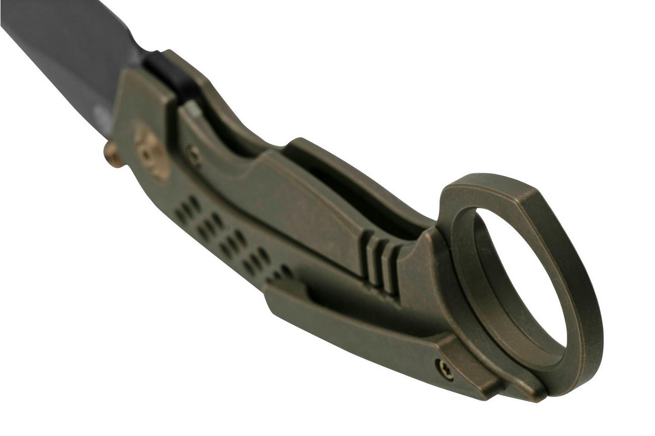 WE Knife Envisage WE22013-3 Bronze Titanium, Black Stonewashed zakmes, Tuff Knives design
