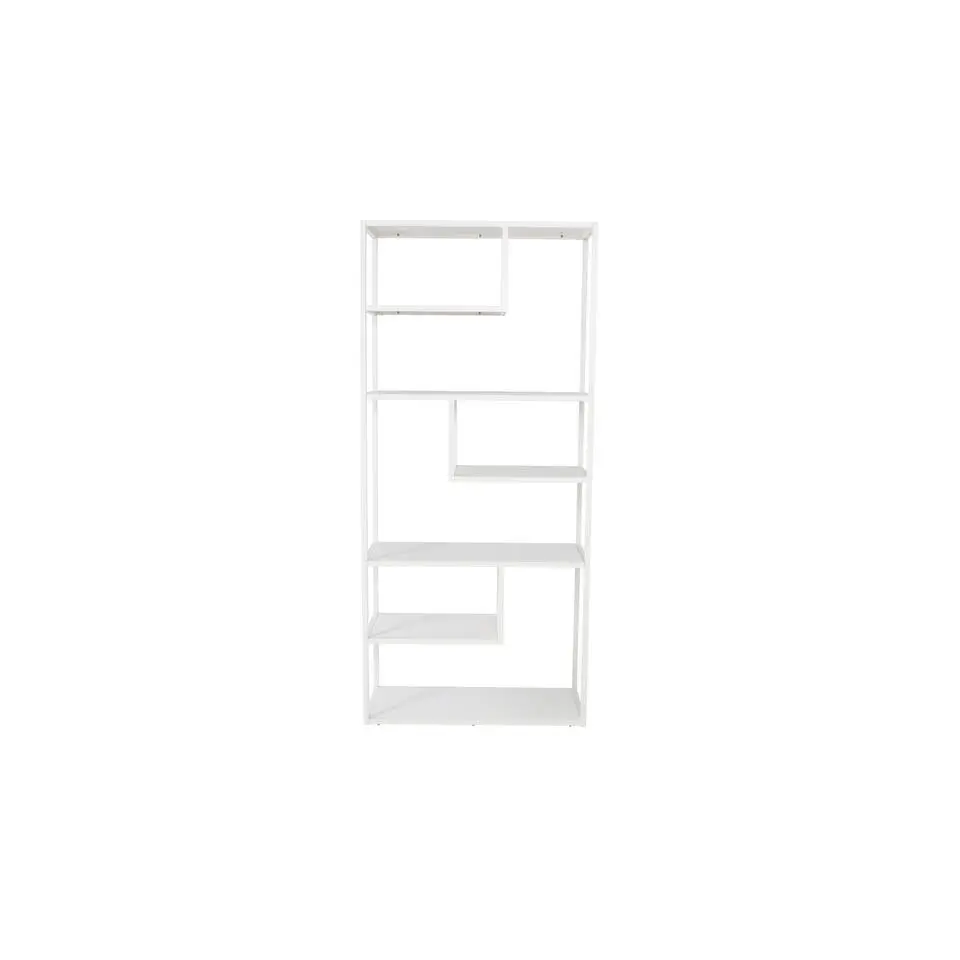 Wandkast Wit Staal - 85x35x190cm - Staal