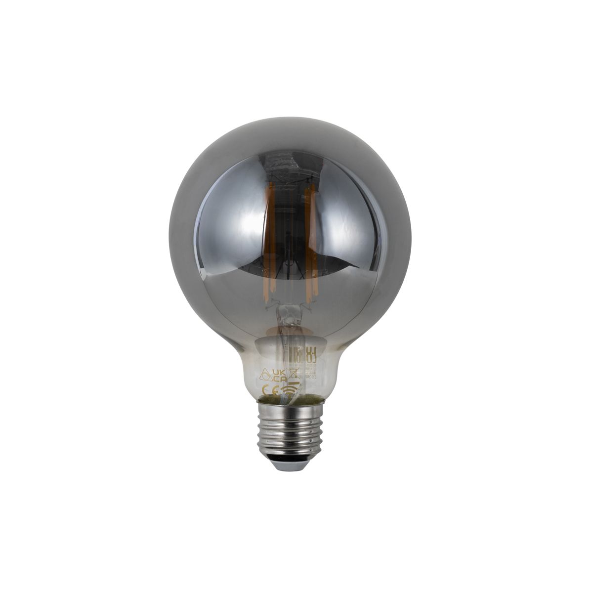 Set van 5 Smart E27 dimbare LED lampen G95 smoke 4.9W 150 lm 1800K