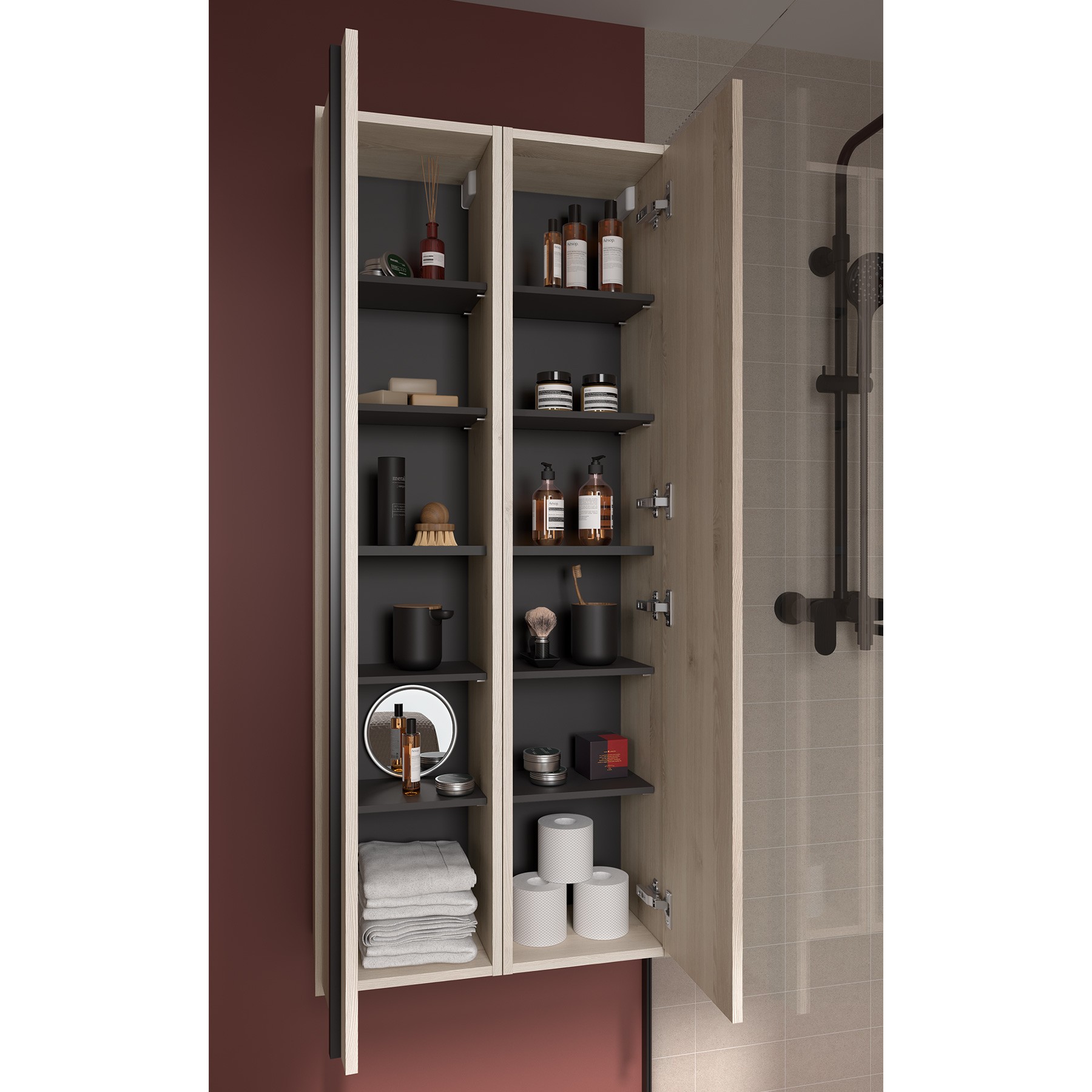Muebles Resh kolomkast 140cm naturel eiken