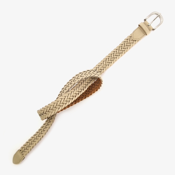 Dames riem gevlochten beige