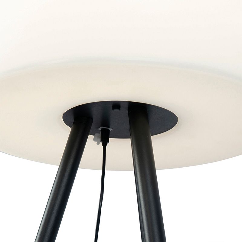 Moderne buiten vloerlamp zwart IP44 incl. LED op solar - Virginia
