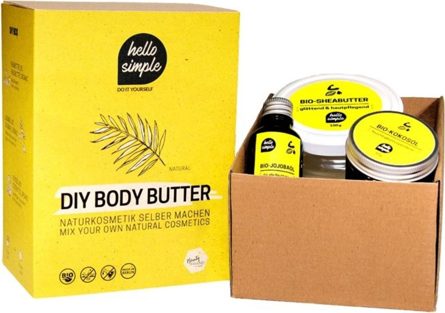 hello simple  DIY Body Butter Box, Natural (ohne Duft)