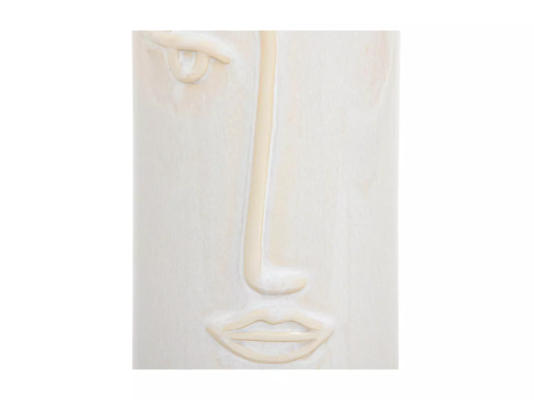 Vase Visage en céramique émaillée Blanche H 25 cm