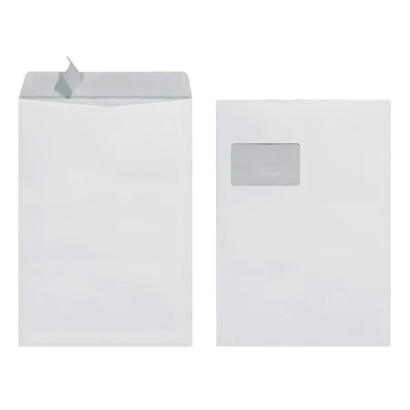Herlitz Versandtasche C4 90g haftklebend mit Fenster weiß 25er Packung