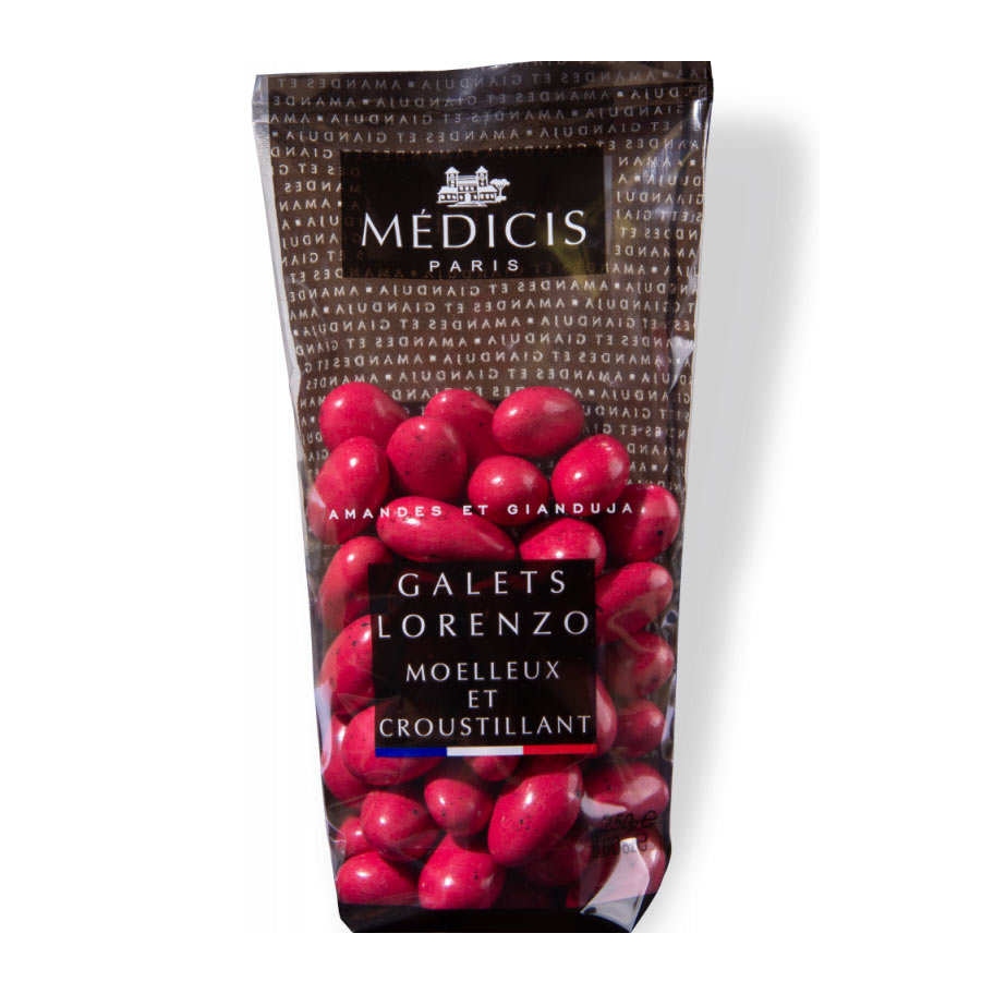 Galets Lorenzo rouge cerise - Dragées amande gianduja