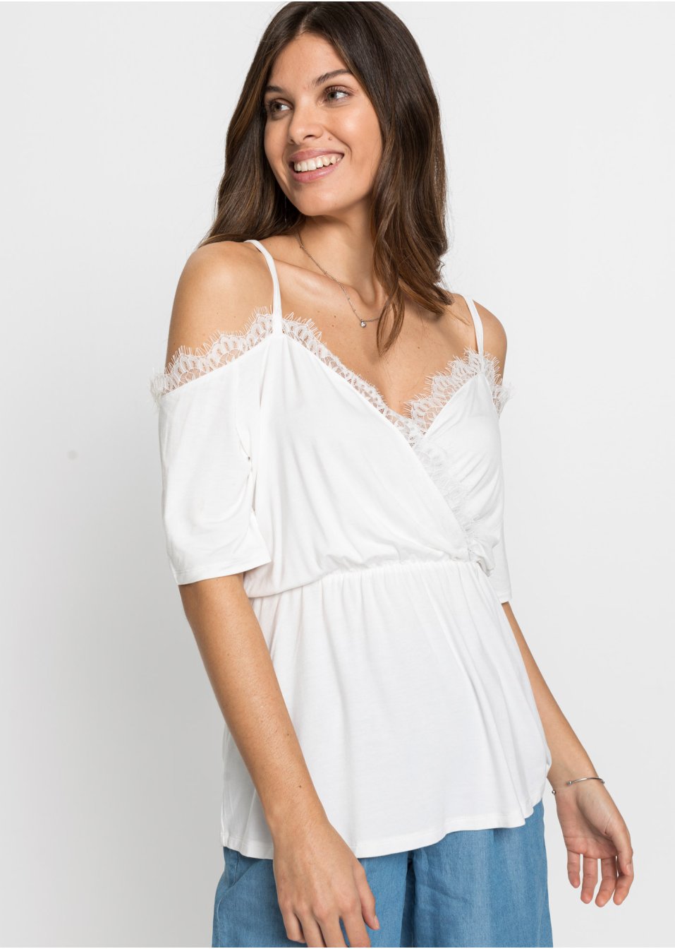 T-shirt à dentelle