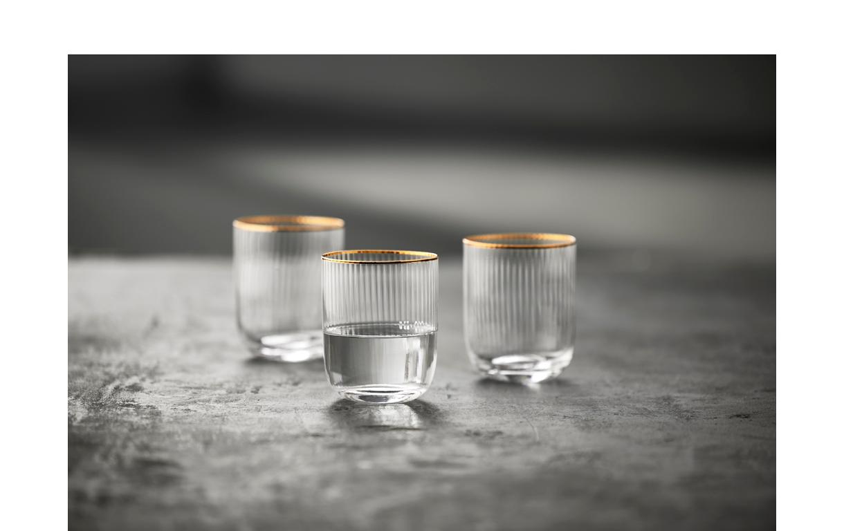Trinkglas Palermo Gold 4 Stück, 35 clGläser mit feinem Goldrand