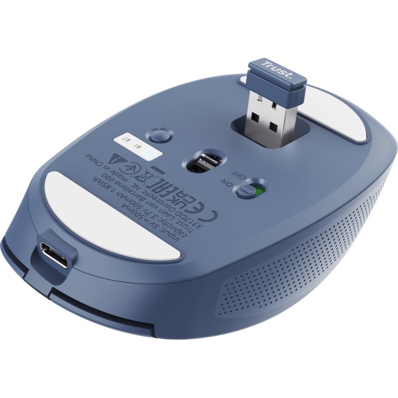 Trust Ozaa souris Bureau Droitier RF sans fil + Bluetooth Optique 3200 DPI