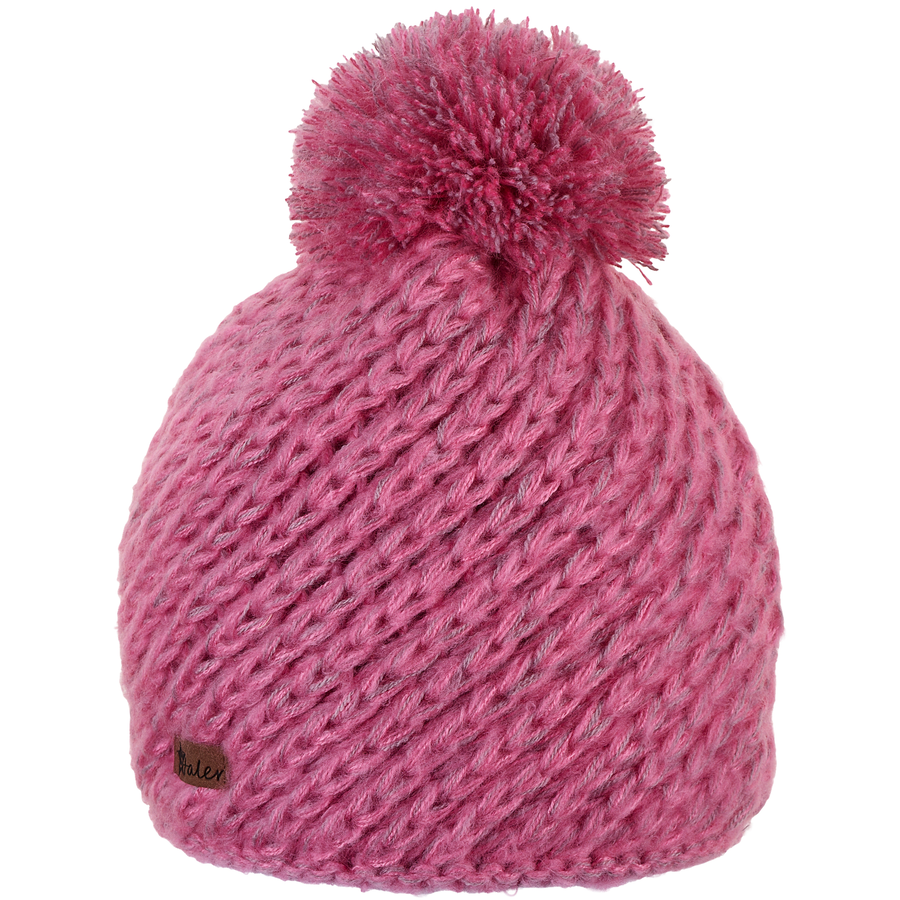 Sterntaler Bommelstrickmütze magenta